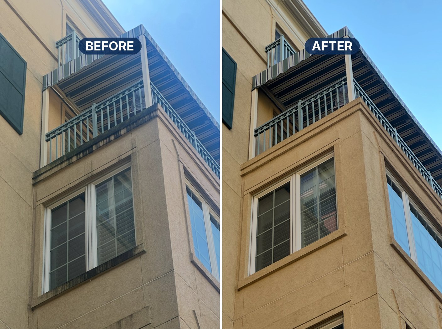 House & roof soft washing